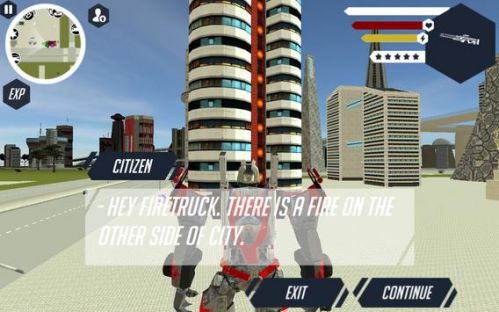 Robot Firetruck bảo vệ thành phố