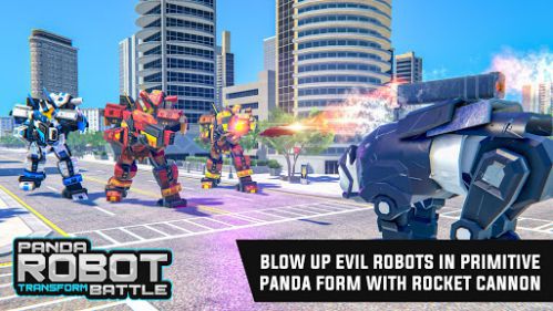 Police Panda Robot Car Transform robot biến hình