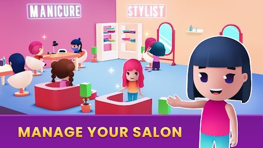 Idle Beauty Salon Tycoon MOD pha lê